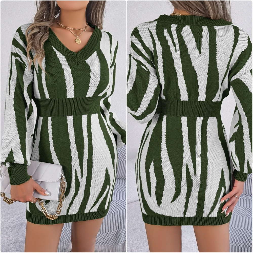 Savannah Animal Print Sweater Dress
